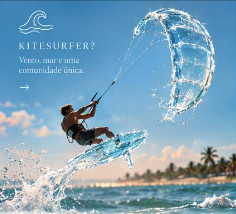 Kitesurfista no mar de Guajiru, no litoral de Trairi